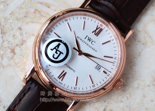 IWC手錶 萬國波濤菲諾商務簡約腕表 萬國經典款機械男表 萬國高端男士腕表  hds1619